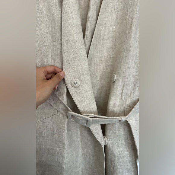 & Other Stories Tailored Linen Belted Mini Dress - Picture 5 of 5